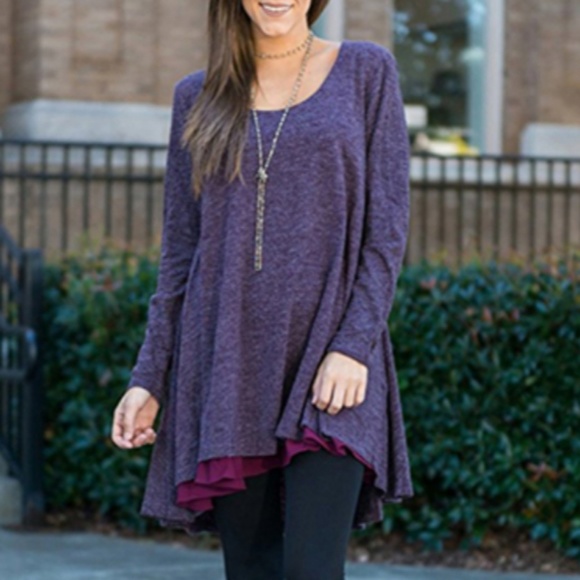 Tops - *1 L LEFT!* Double Layered Purple Tunic